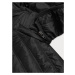 Čierna prešívaná dámska bunda s kapucňou (2021-09)