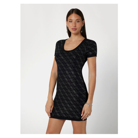 Black women's knitted short dress Guess - Women's