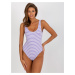 PRUHOVANÉ LETNÉ BODY SO SRDCOM - FIALOVÁ/BIELA NM-BO-L55339.28-VIOLET-WHITE