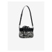 Krémovo-čierna dámska vzorovaná kabelka Desigual Lettering Guimar Mini