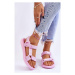Dámske ružové sandále Big Star na suchý zips