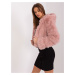 Light Pink Short Women's Fur Jacket