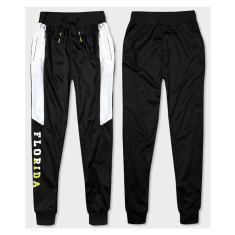 Čierne pánske teplákové nohavice (8K199) J.STYLE