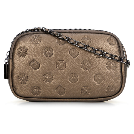 Čierny kožený batoh s retiazkou pre sofistikovaný vzhľad 99-4E-306-1 Wittchen