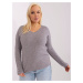 Dark gray casual sweater made of viscose in a larger size