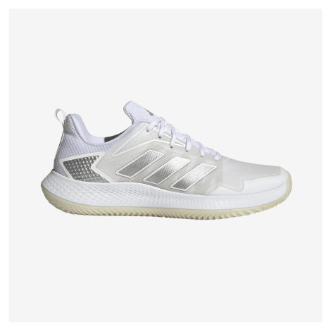 Dámska tenisová obuv Defiant Speed na antuku bielo-strieborná Adidas