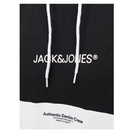 JACK & JONES Mikina 'JJERyder'  čierna / biela