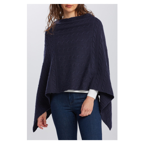 PONCHO GANT D2. LAMBSWOOL CABLE PONCHO