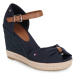 Tommy Hilfiger  BASIC OPEN TOE HIGH WEDGE  Espadrilky Námornícka modrá