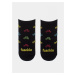 Čierne vzorované členkové ponožky Fusakle Cyklista