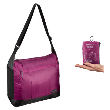 Skladná cestovná taška Travel 15 l fialová FORCLAZ