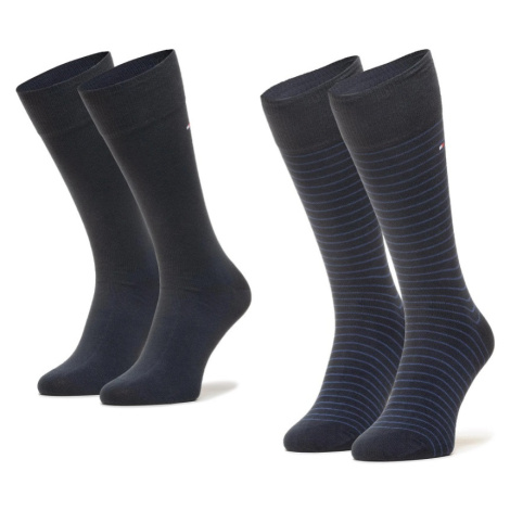 Tommy Hilfiger 2 PACK - pánske ponožky 100001496-054 TOMMY BLUE 39-42
