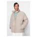 Trendyol Stone Unisex oversize fit stojaci golier nafúknutý kabát.