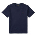 Detské bavlnené tričko Polo Ralph Lauren tmavomodrá farba, jednofarebné