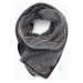 Ombre Men's knitted scarf with two-tone stripes - grey and black