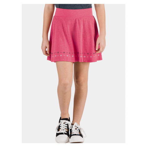 Ružová dievčenská vzorovaná sukňa SAM 73