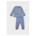 DEFACTO Baby Boy Pajama Set Printed Long Sleeve Top Elastic Waist Bottom