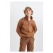 DEFACTO Boy's Half Zipper Thick Sweatshirt