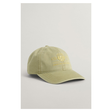 ŠILTOVKA GANT TONAL SHIELD CAP BEIGE GREEN