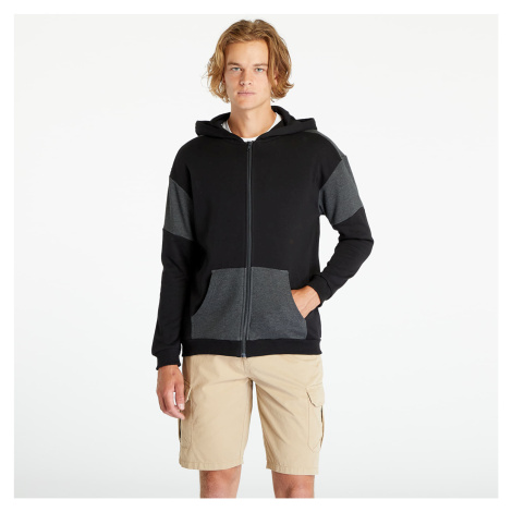 Mikina Urban Classics Oversized Patch Zip Hoody Black/ Charcoal