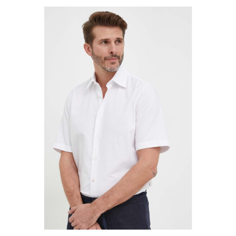 Bavlnená košeľa BOSS BOSS ORANGE pánska,biela farba,regular,s klasickým golierom,50489351 Hugo Boss