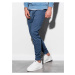 Modré pánske slim fit nohavice P908