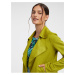 Svetlo zelená dámska ľahká bunda v semišovej úprave ORSAY