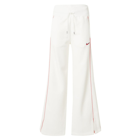 Nike Sportswear Nohavice 'FLC PHX'  krémová / červená