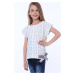 Girls' blouse with patterns and bow