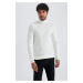 DEFACTO Slim Fit Slim Fit Turtleneck Basic Plain Knitwear Sweater