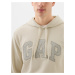 Mikina GAP French Terry Pullover Logo Hoodie Unbleached White