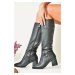 Fox Shoes Black Women's Casual Boots