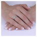 Strieborný prsteň s pravým Smaragdom a Brilliance Zirconia