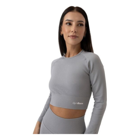 GymBeam FLO Dámsky crop top, sivá, veľkosť