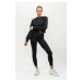 NEBBIA - Crop mikina GYM SPIRIT 483 (black) - NEBBIA