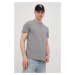 Bavlnené tričko Superdry šedá farba, jednofarebné
