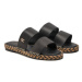 Tommy Hilfiger Espadrilky Th Leather Flat Esp Sandal FW0FW07931 Čierna