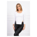 Blouse with puffed sleeves, white