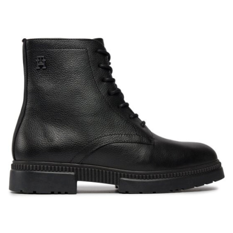 Tommy Hilfiger Čižmy Comfort Cleated Termo Lth Boot FM0FM04651 Čierna