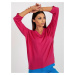 Fuchsia Women's Basic Blouse with 3/4 Sleeves