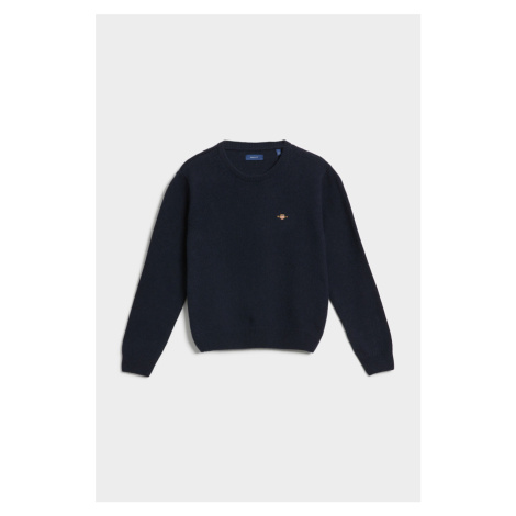 SVETER GANT D1. CREW KNIT EVENING BLUE