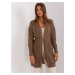 Brown women's cardigan with belt