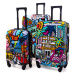 Sada 3 farebných škrupinových cestovných kufrov &quot;Las Vegas&quot; - veľ. M, L, XL
