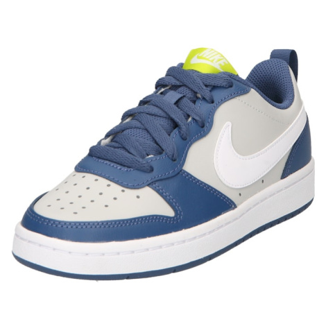 Nike Sportswear Tenisky 'Court Borough 2'  sivá / biela / modrá / neónovo žltá