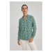 DEFACTO Regular Fit Long Sleeve Patterned Shirt