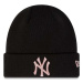 Zimná čapica New Era Essential Knit Cuff Beanie NY Yankees Black Pink