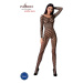 Passion BS077 black - Bodystocking Farba: Čierna