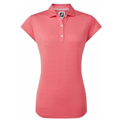 Footjoy Tonal Stripe Lisle Bright Coral Polo košeľa