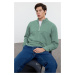 Trendyol Mint Oversize/Wide Cut Stand Collar Zippered Basic Sweatshirt