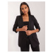 Black blazer with ruffled sleeves OH BELLA